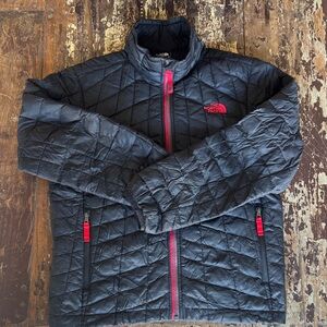 The North Face Black Jacket with Red Zipper